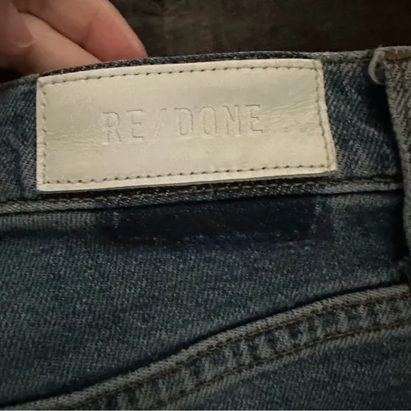 Re/Done Revolve 90s High Rise Ankle Crop Jeans in Mid 70s