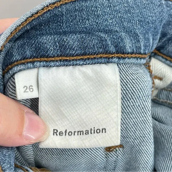 REFORMATION High Skinny Crop Patch Pockets Jeans