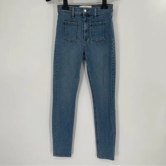 REFORMATION High Skinny Crop Patch Pockets Jeans