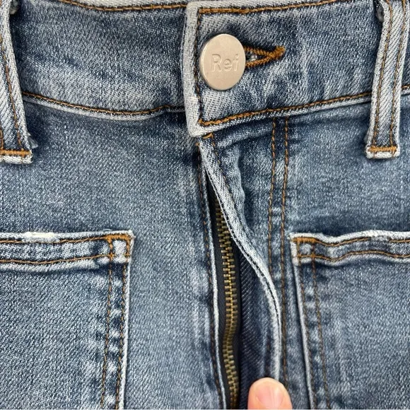 REFORMATION High Skinny Crop Patch Pockets Jeans