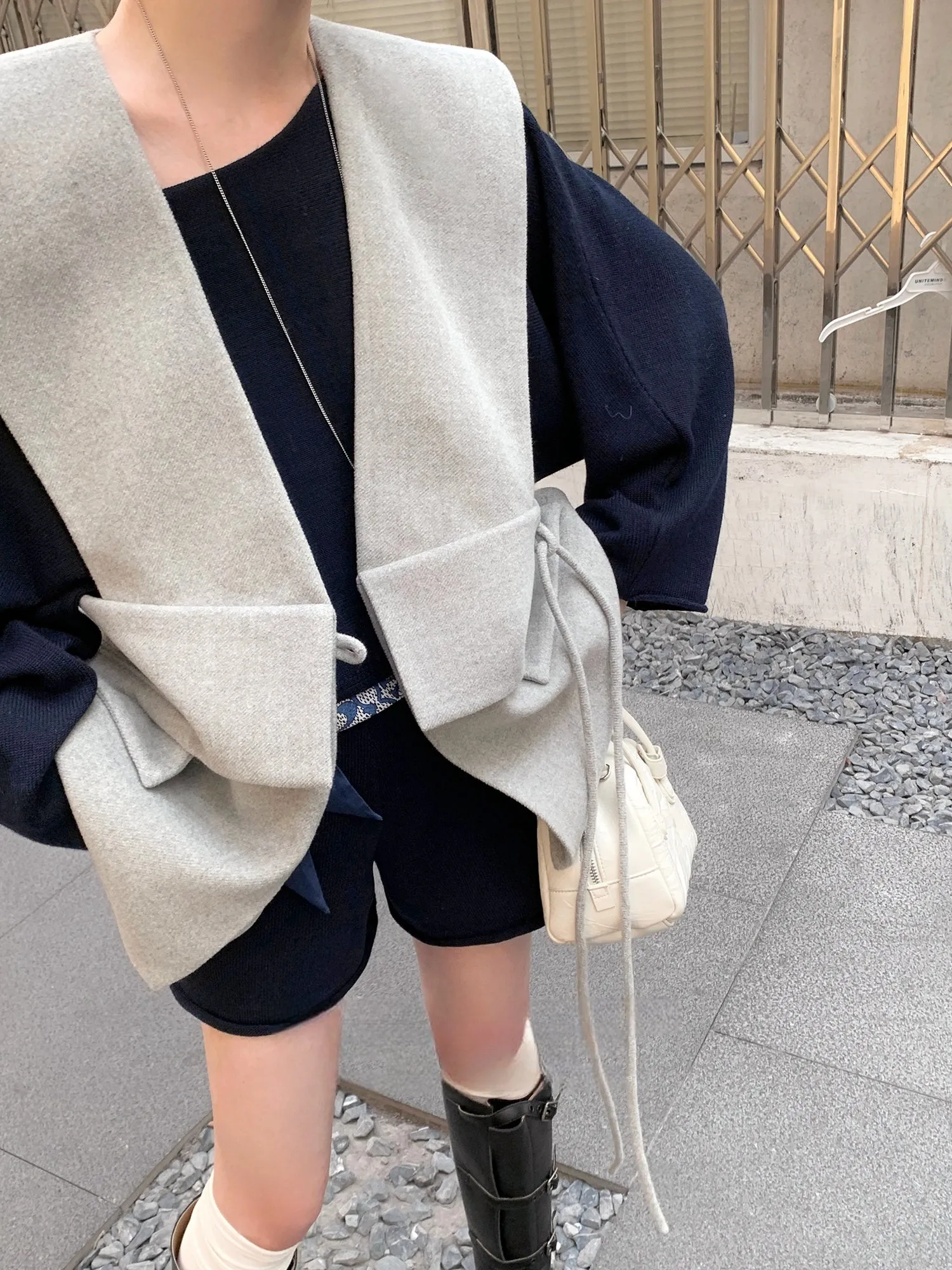 Relaxed Navy Blue Two-Piece Set &nbsp;