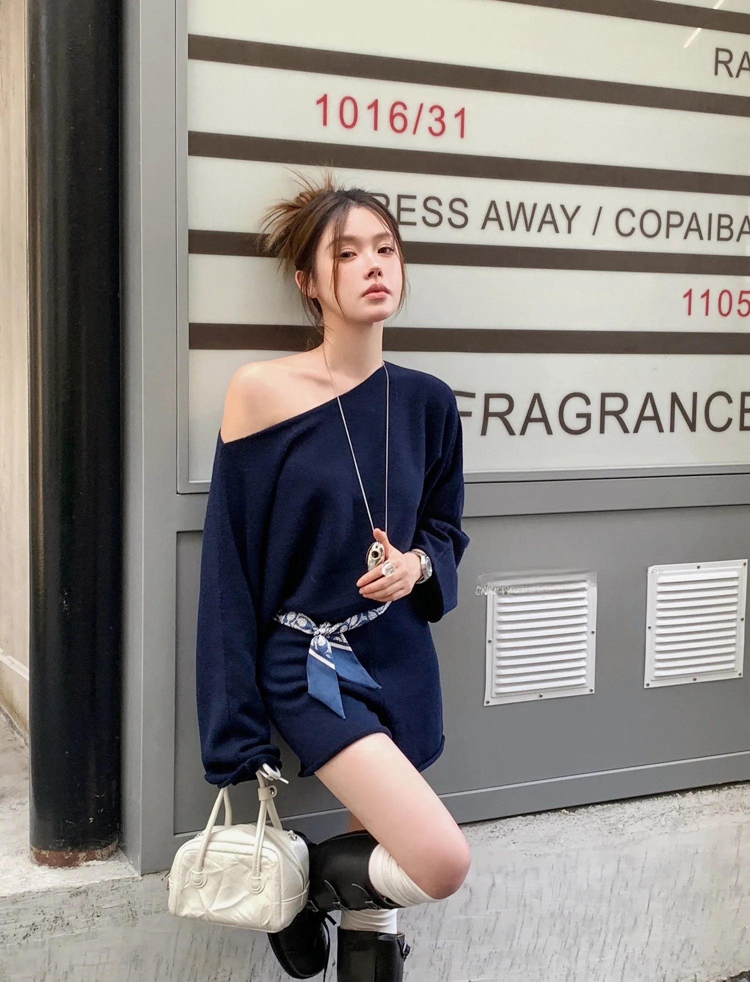Relaxed Navy Blue Two-Piece Set &nbsp;
