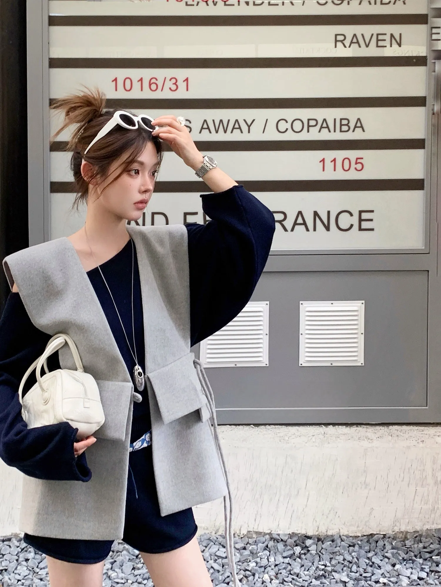 Relaxed Navy Blue Two-Piece Set &nbsp;