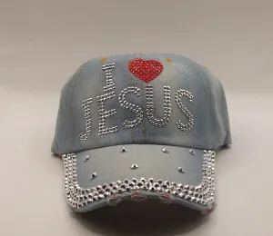 Rhinestone Bling Jeans Hat