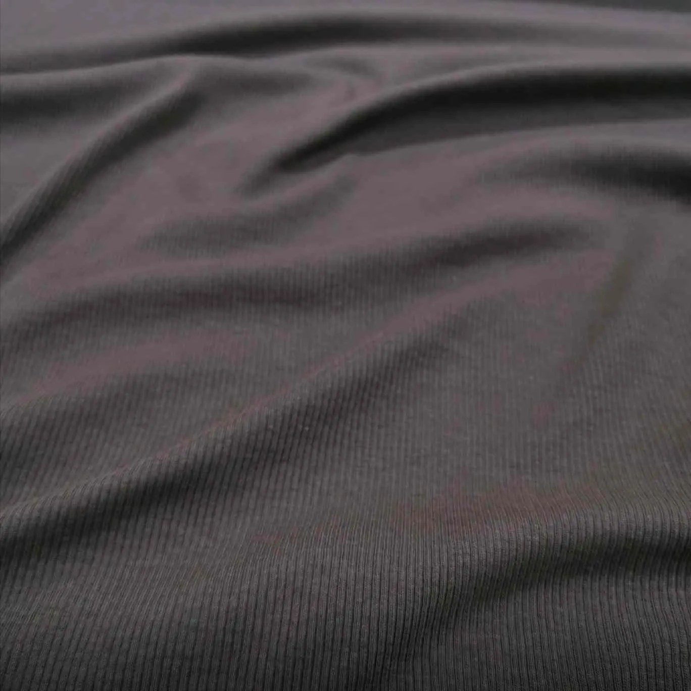 Ribbed Cotton Jersey, Chocolate