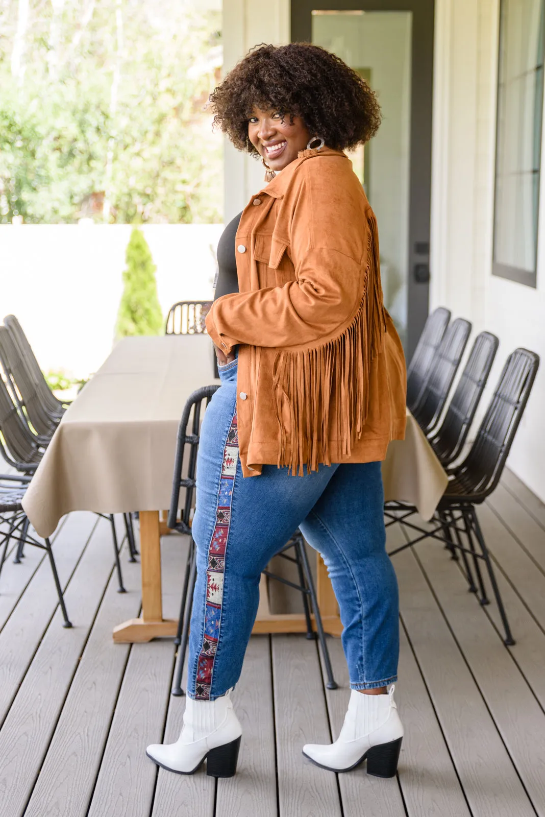 Rio Western Print Relaxed Jeans by Judy Blue