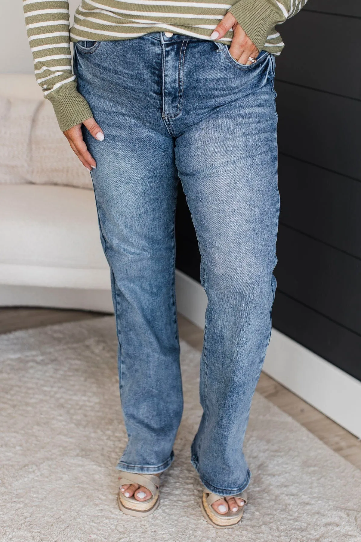 Risen Relaxed Straight Jeans- Hensley Wash