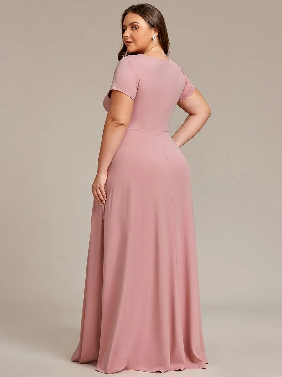Robe Demoiselle d'Honneur simple plissée taille empire A-ligne