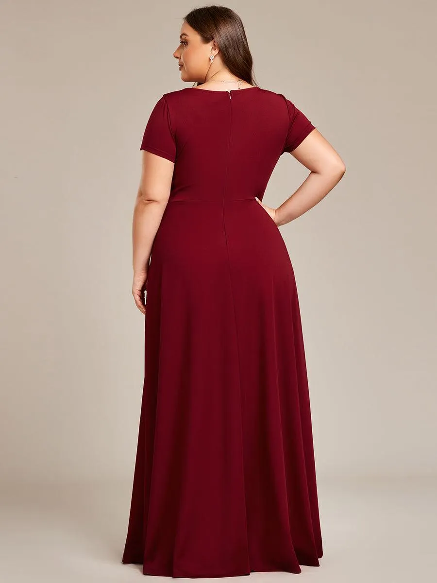 Robe Demoiselle d'Honneur simple plissée taille empire A-ligne