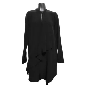 ROBERT RODRIGUEZ Shirt Dress Smooth Silk Draped Midi