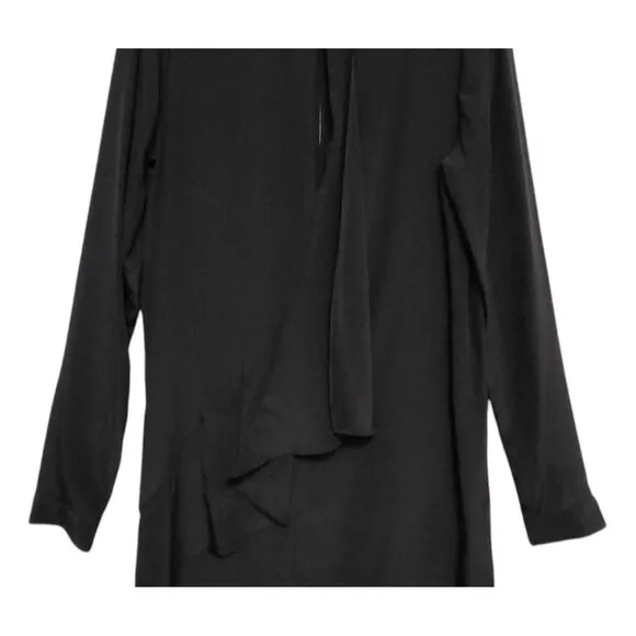 ROBERT RODRIGUEZ Shirt Dress Smooth Silk Draped Midi