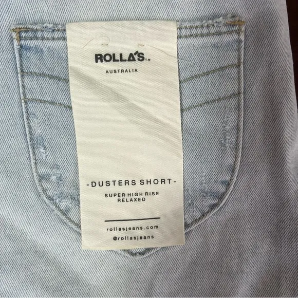 ROLLA’S X Urban Outfitters Denim Dusters Shorts Super High Rise Relaxed Size 28