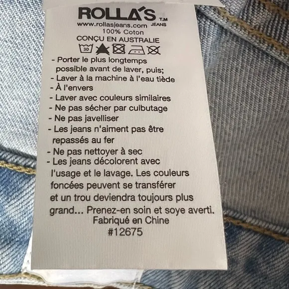 ROLLA’S X Urban Outfitters Denim Dusters Shorts Super High Rise Relaxed Size 28