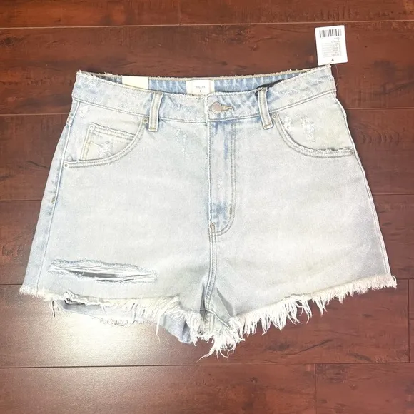 ROLLA’S X Urban Outfitters Denim Dusters Shorts Super High Rise Relaxed Size 28