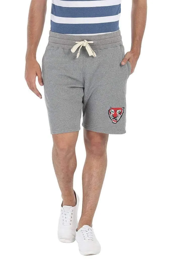 Royal Tiger Embroidered Relaxed Fit Shorts