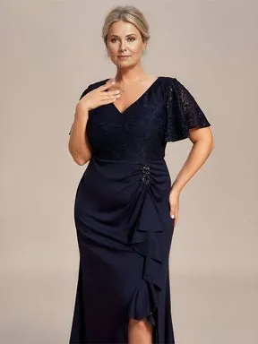 Roycebridal Ophelia plus size sleeved evening mother of bride dress