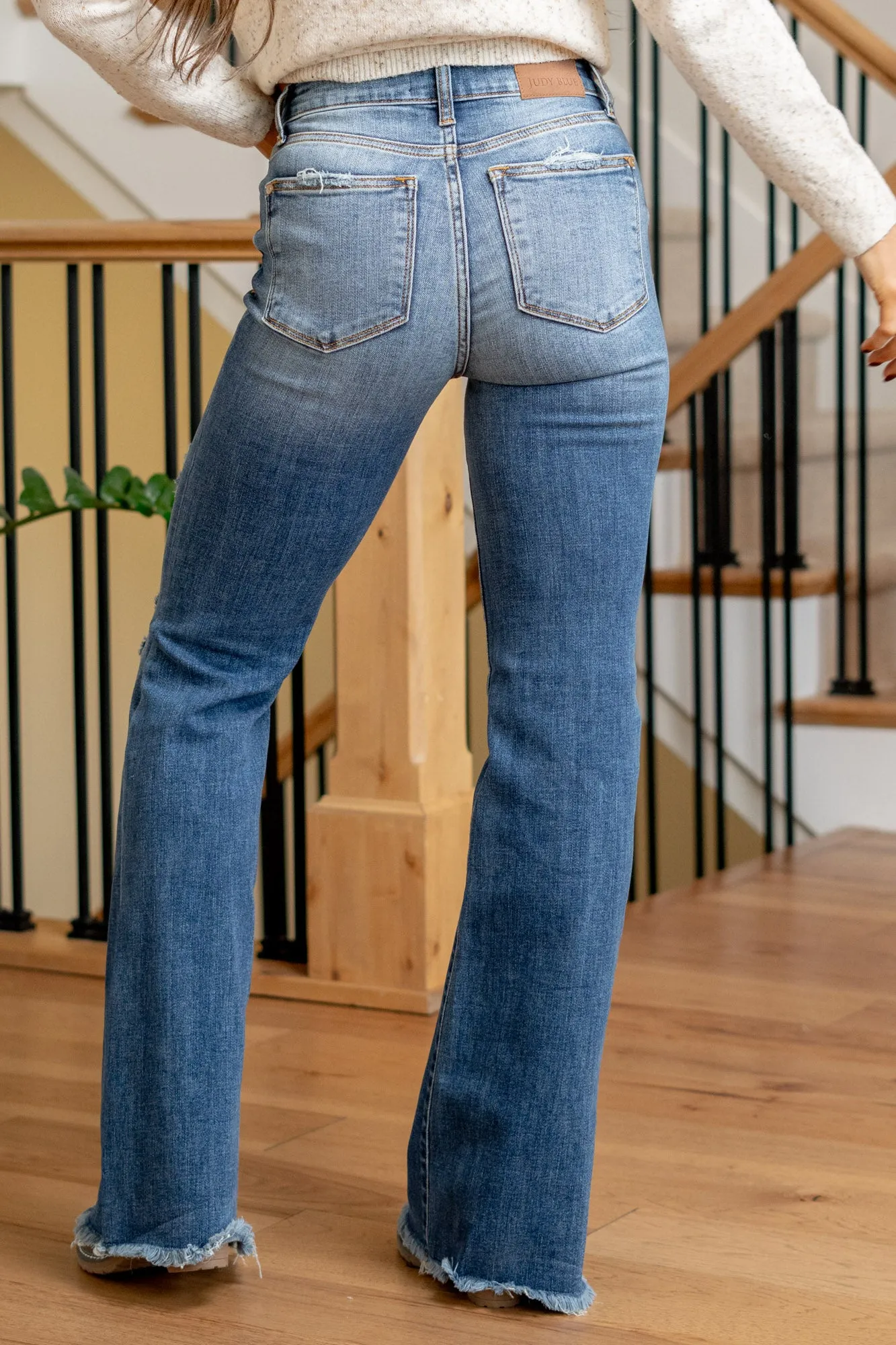 Rustic River Mid Rise Button Fly Flares Regular & Plus Sizes