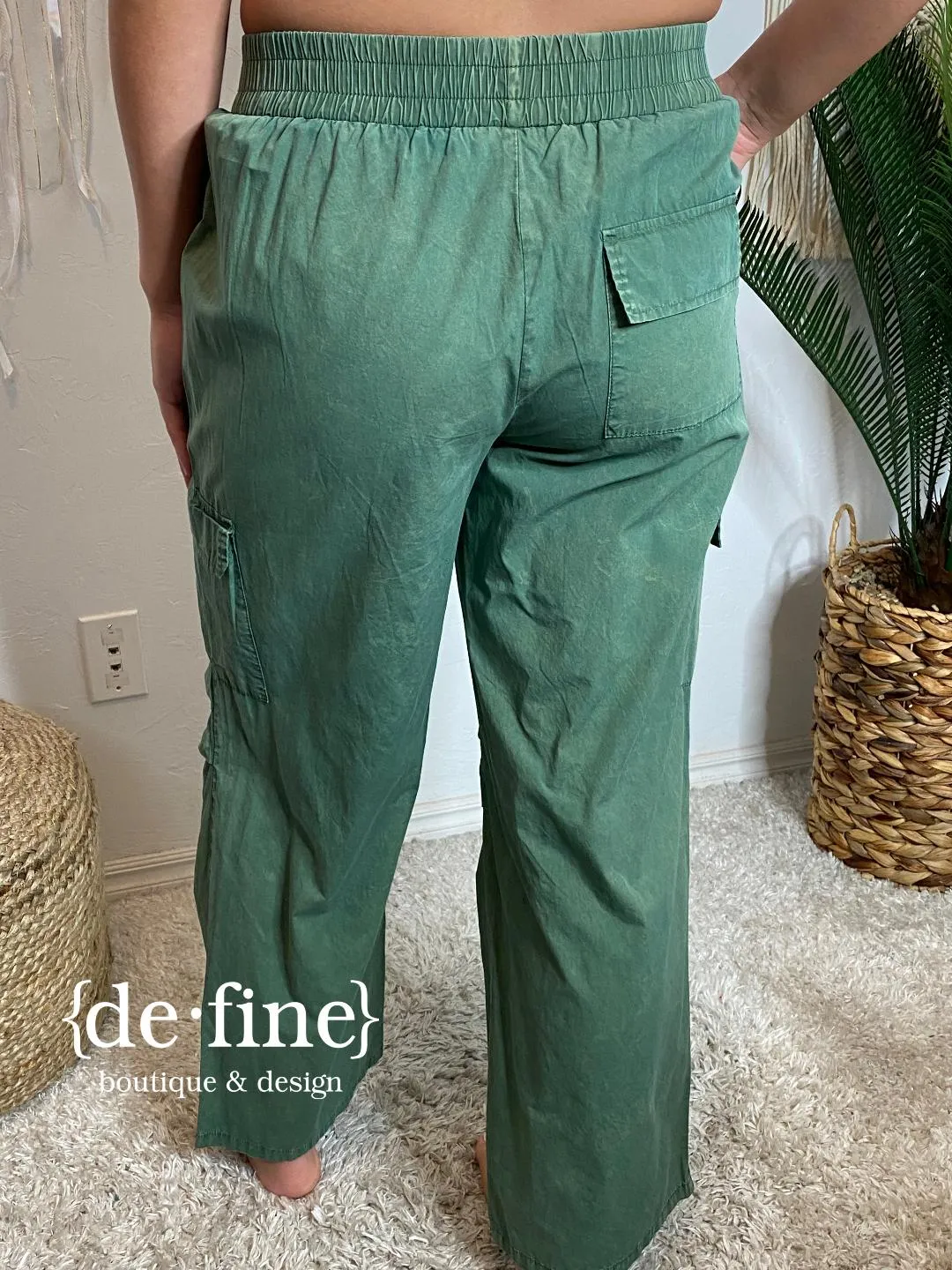 Sage Mineral Washed Pants