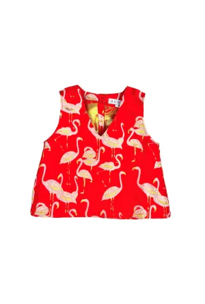 SAMPLE Le V Mod Top - Flamingo