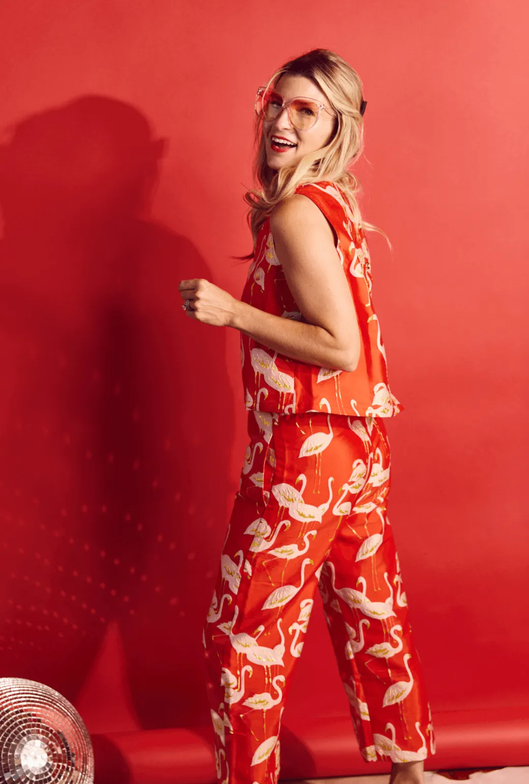 SAMPLE Le V Mod Top - Flamingo