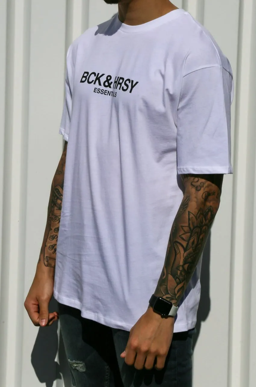 SAWYER T-SHIRT - WHITE/CHARCOAL