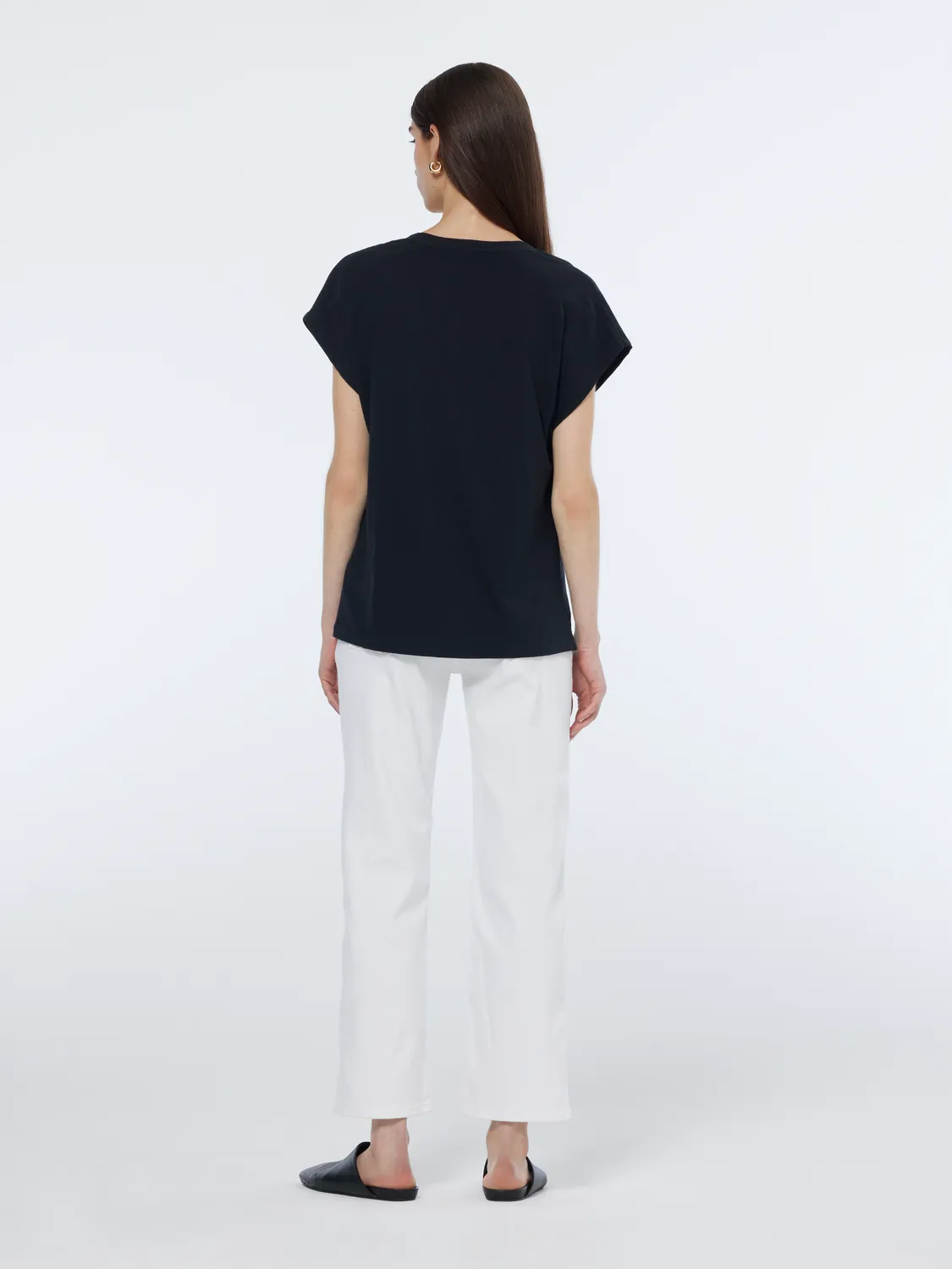 Scotch & Soda Slub V-Neck T-Shirt - Black