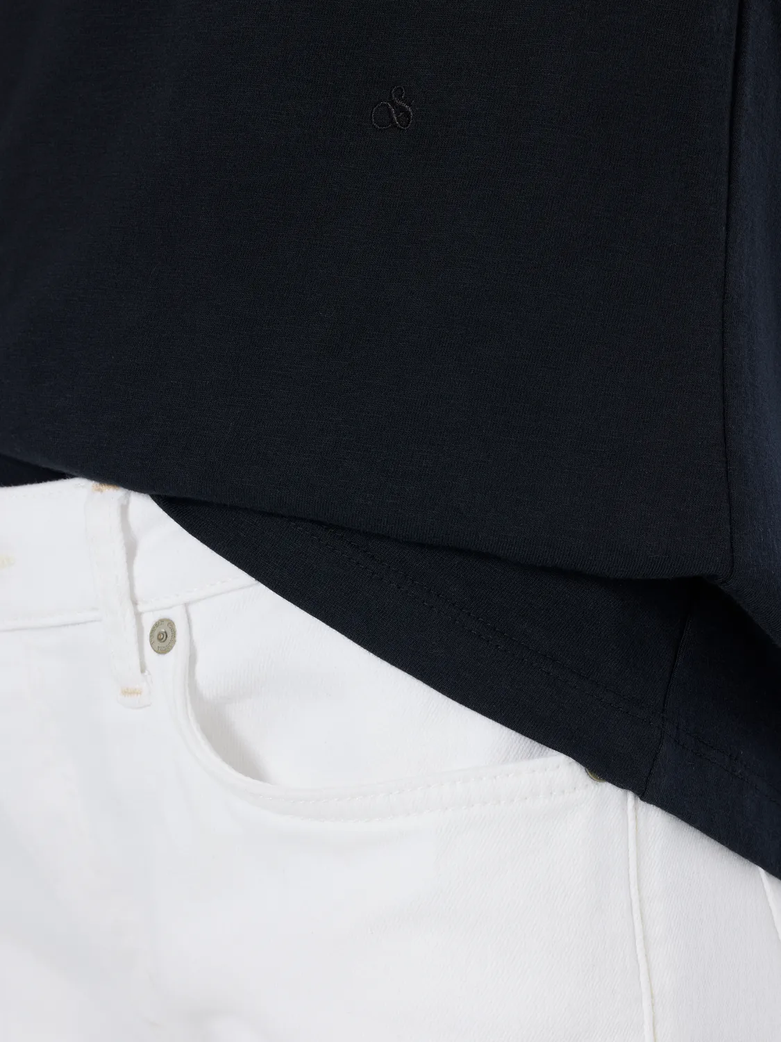 Scotch & Soda Slub V-Neck T-Shirt - Black