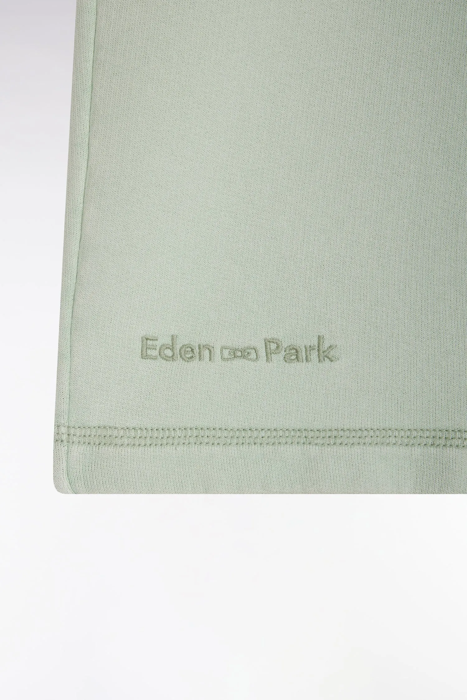 Short en molleton coton vert clair coupe décontractée