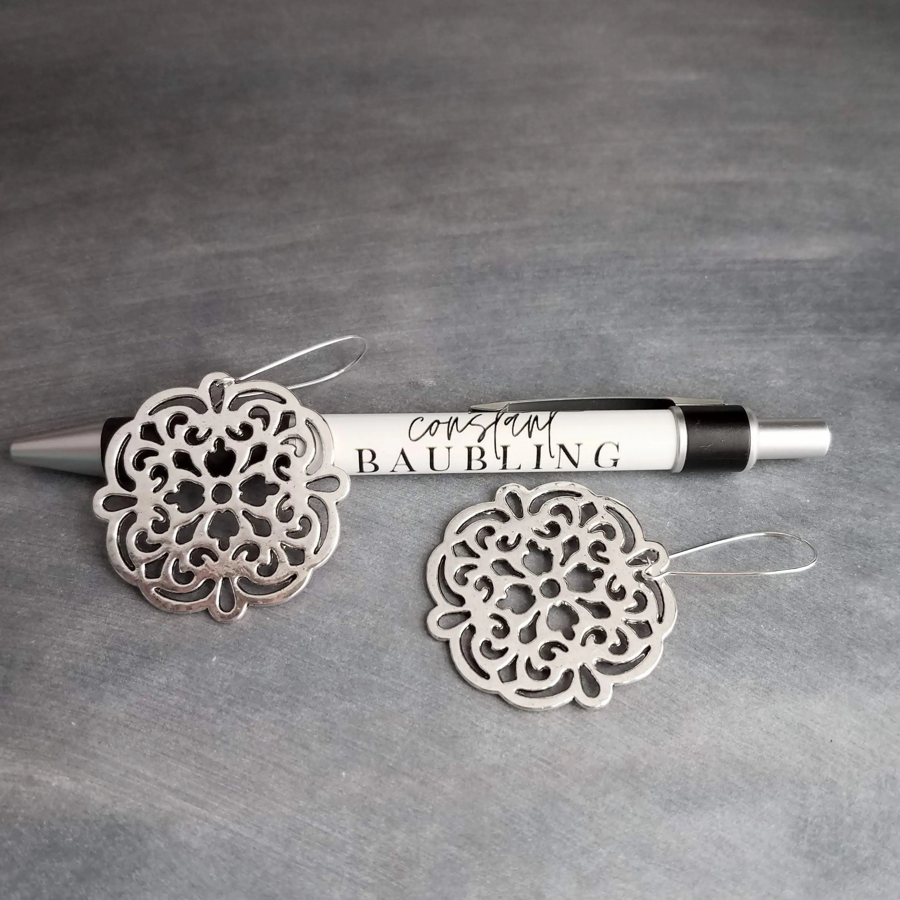 Silver Medallion Earrings, large silver earring, bold silver earrings, Moroccan earrings, filigree cut out, Boho earrings, round statement