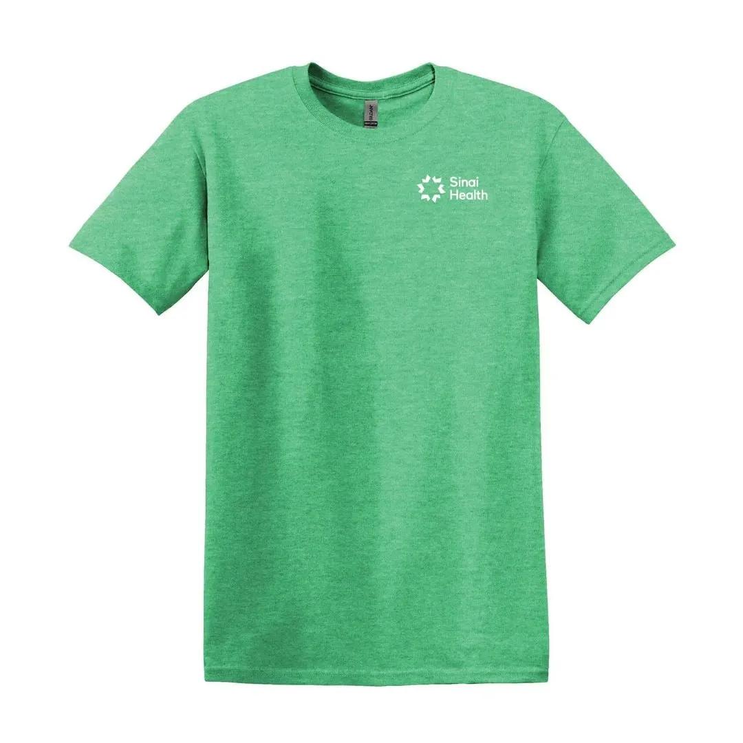 Sinai Health Men's Crew Neck Cotton Tee (Green Heather)