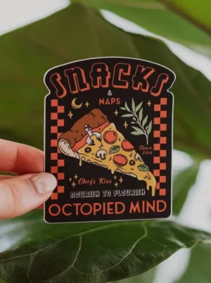 Snacks and Naps Sticker