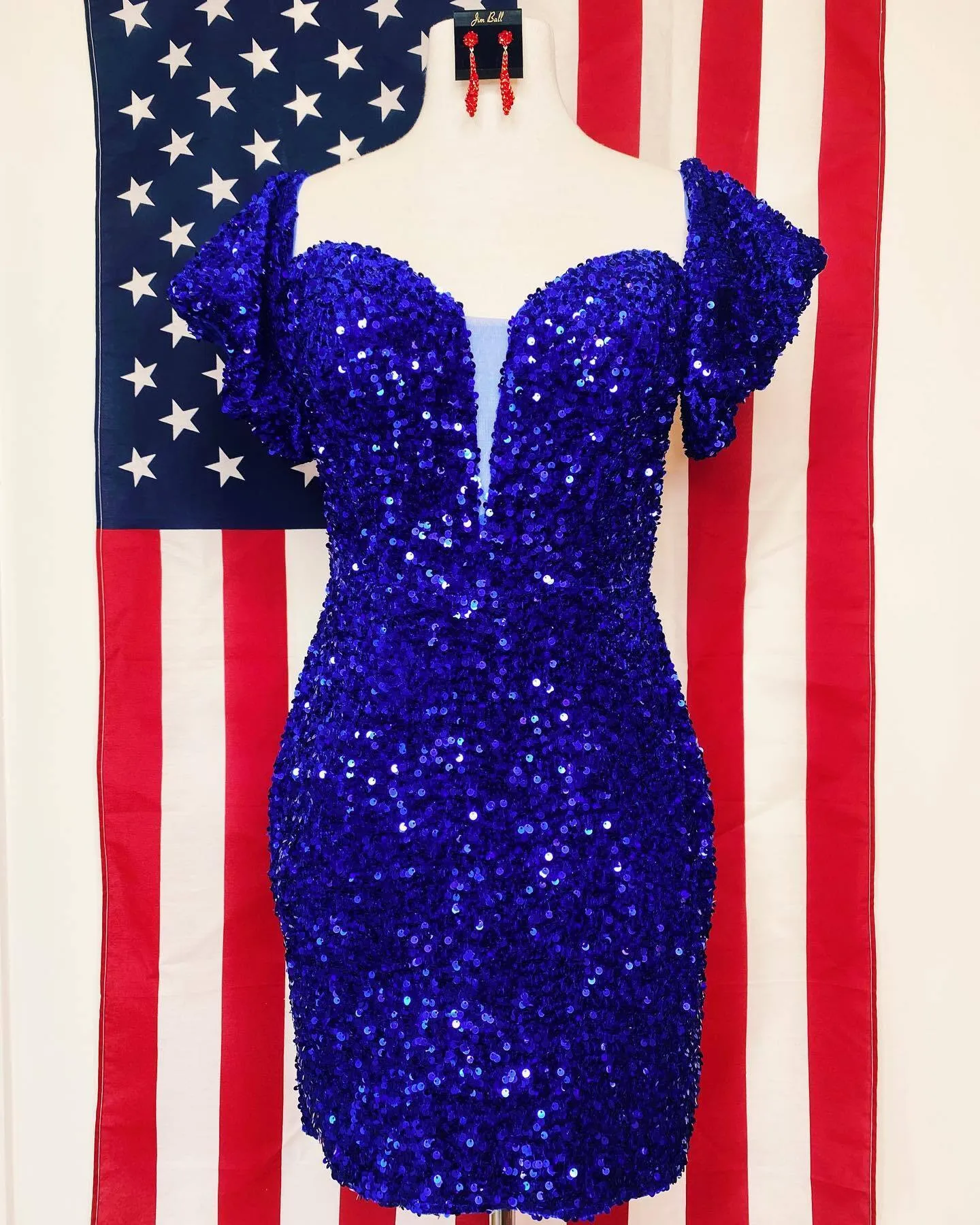 Sparkle Red Sequin Off the Shoulder Bodycon Mini Party Dress