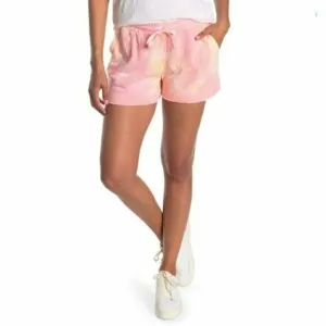 Splendid Tie Dye Lounge Shorts Pink And Yellow Women's