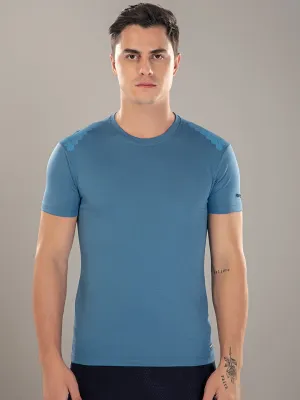 Sport Sun Active Round Neck Ice Blue T Shirt