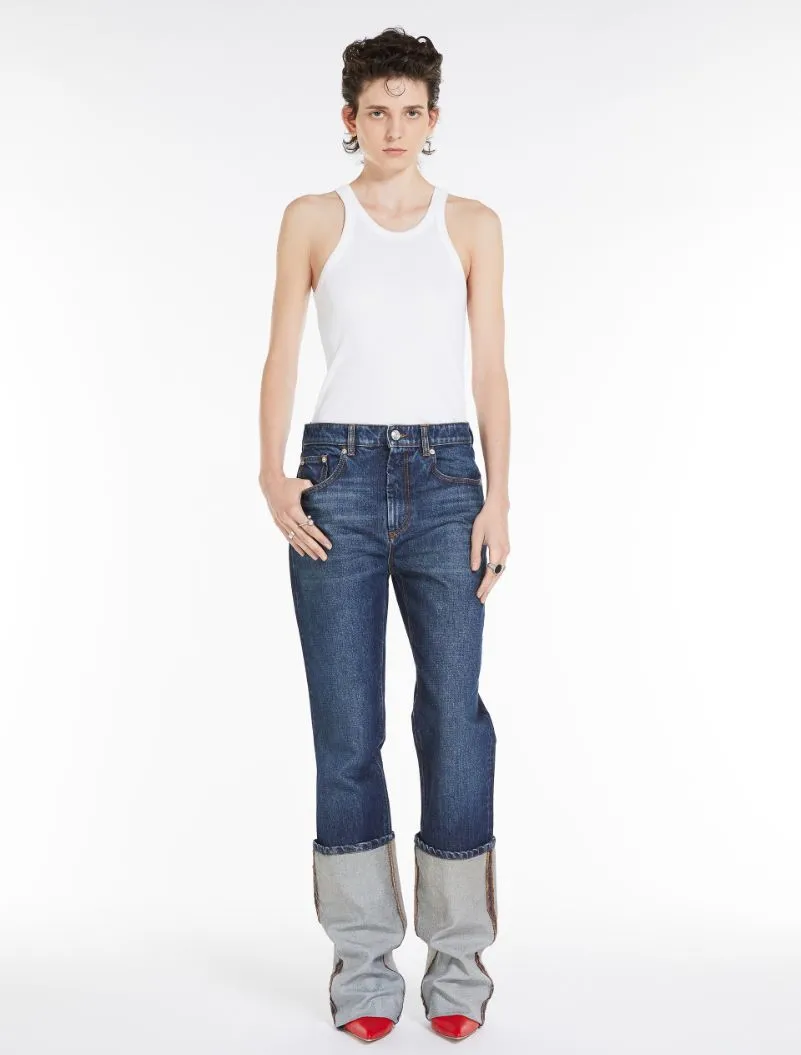 Sportmax TASSO Mørkeblå jeans med rette ben