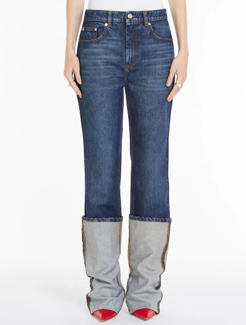 Sportmax TASSO Mørkeblå jeans med rette ben
