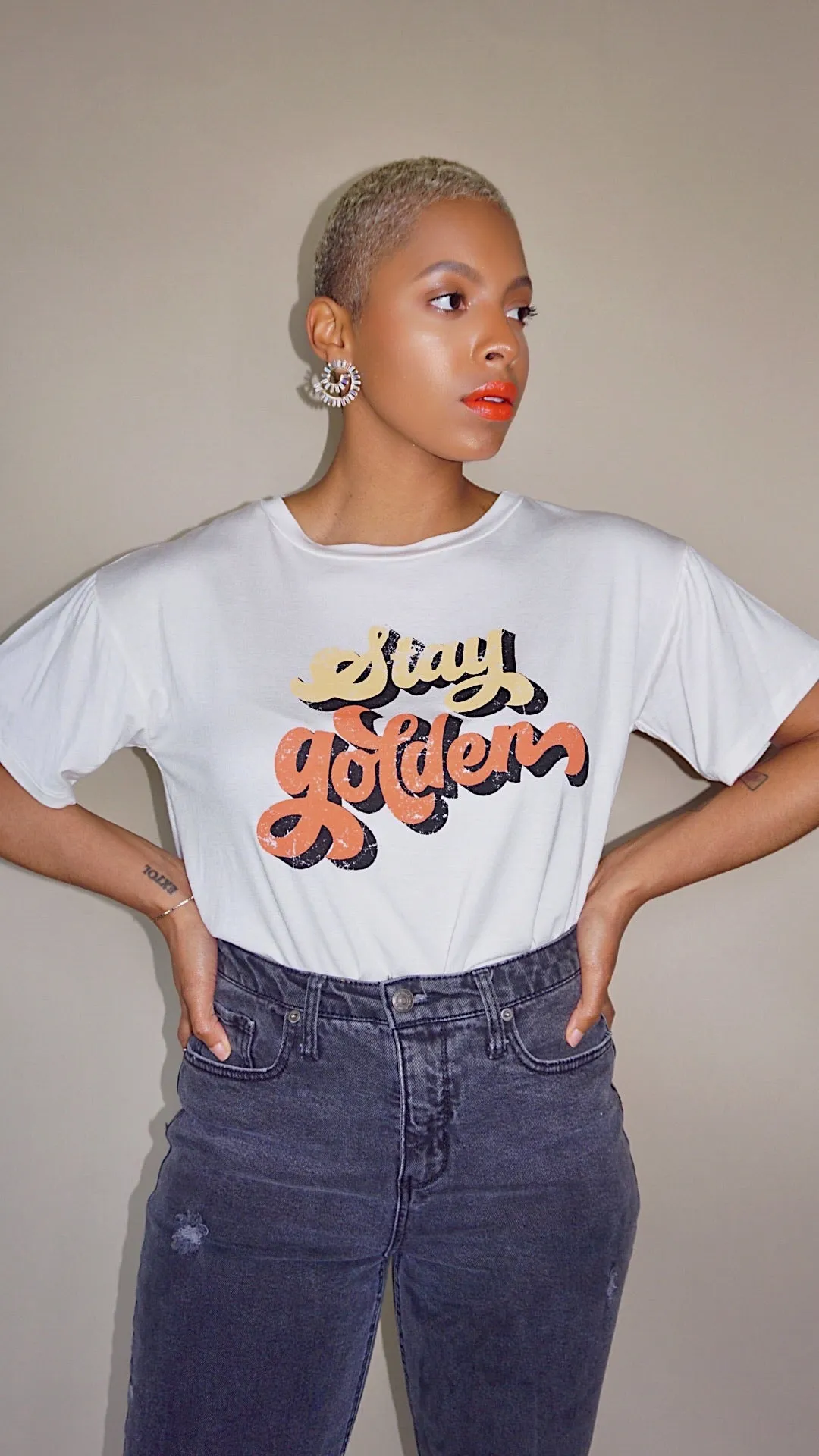 Stay Golden Crop Tee