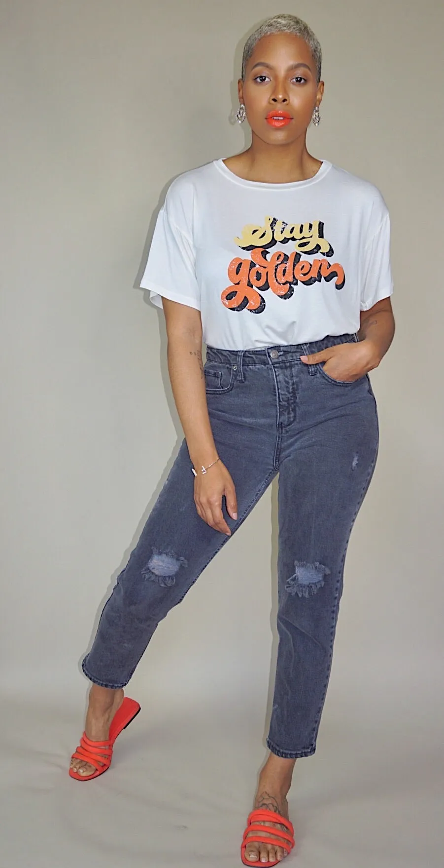 Stay Golden Crop Tee