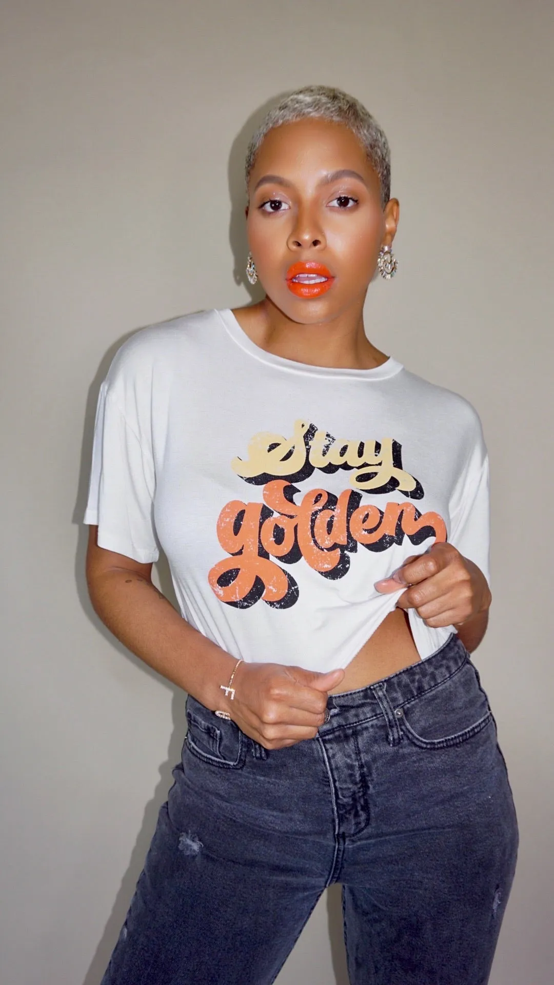 Stay Golden Crop Tee