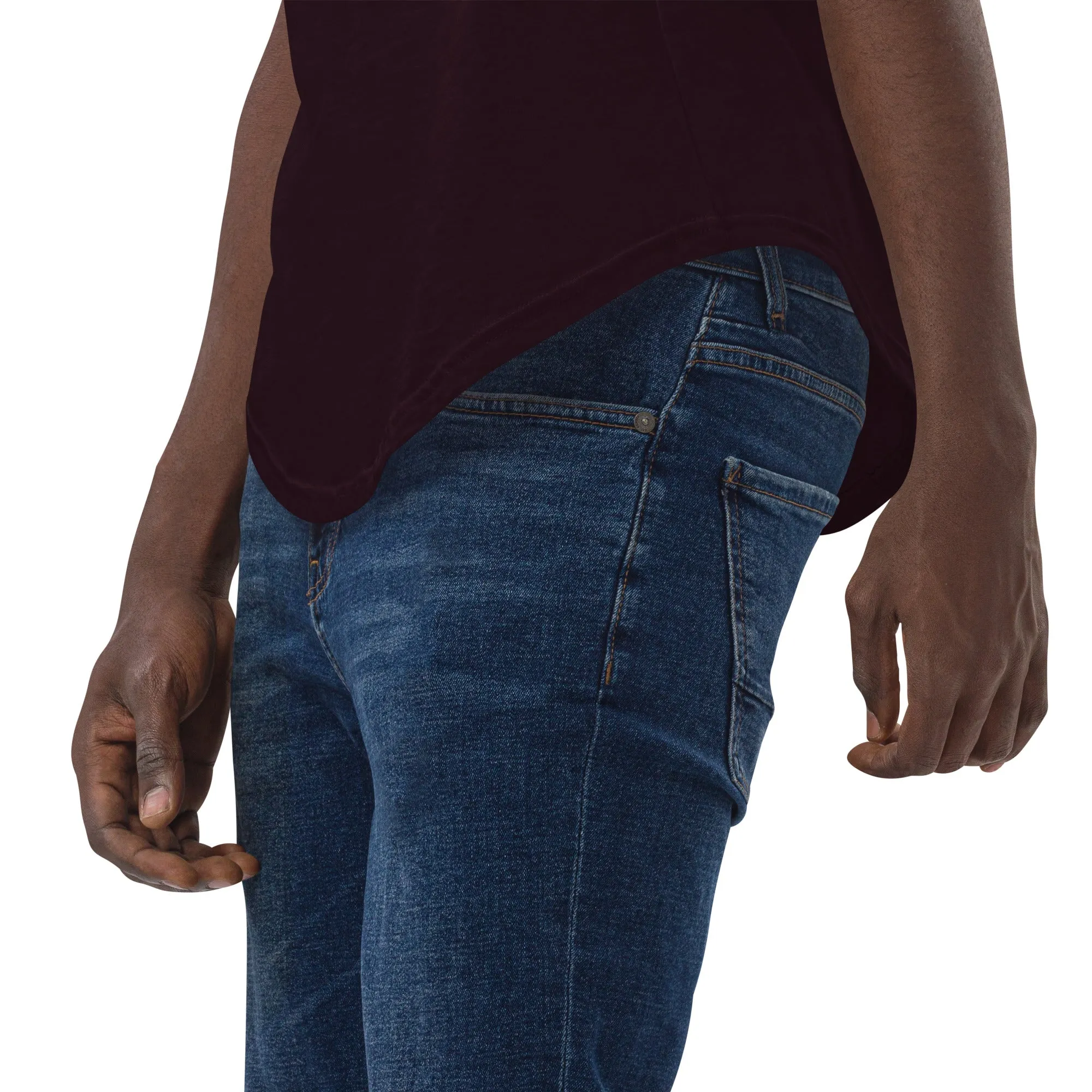 Stitched Berry Men's Curved Hem T-Shirt