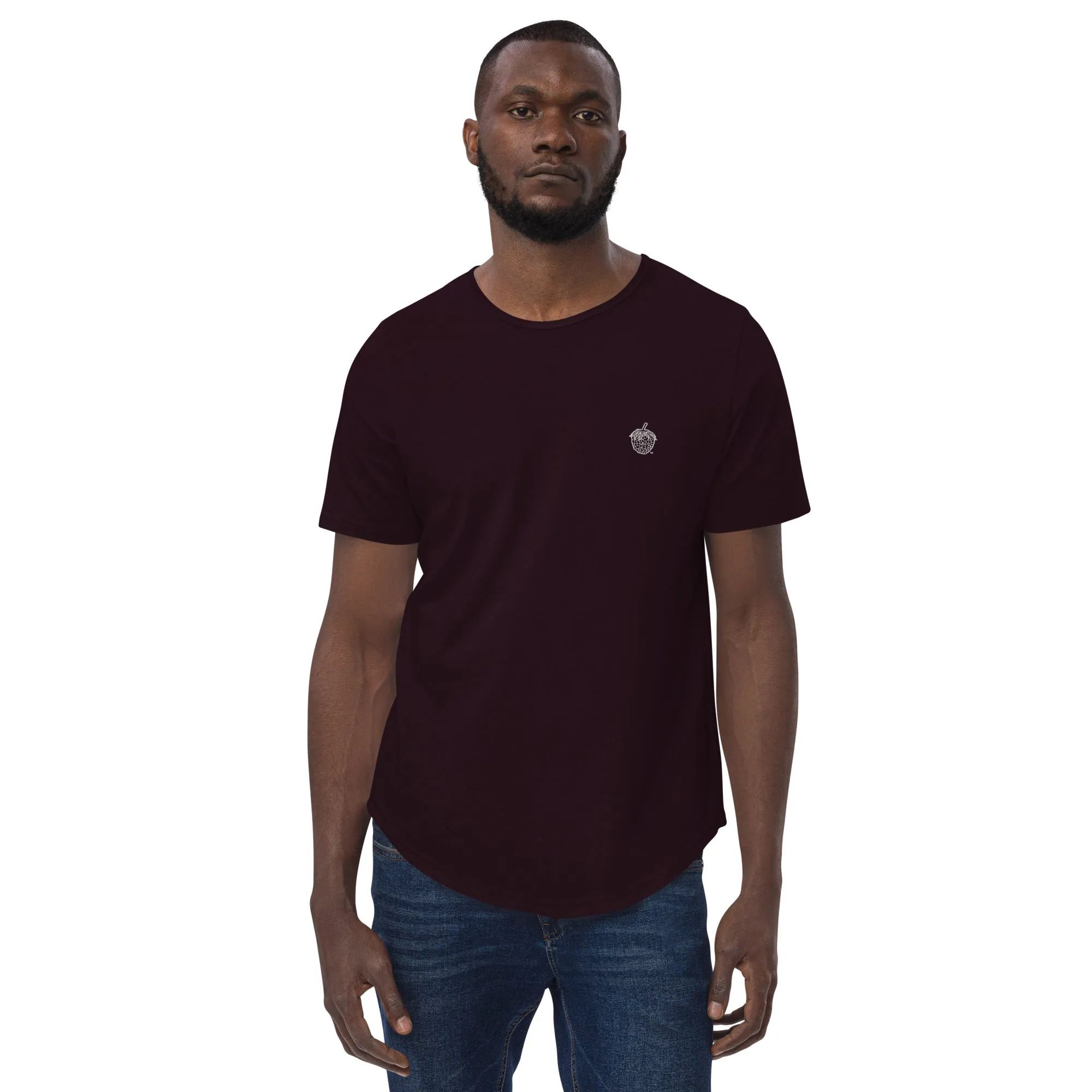 Stitched Berry Men's Curved Hem T-Shirt