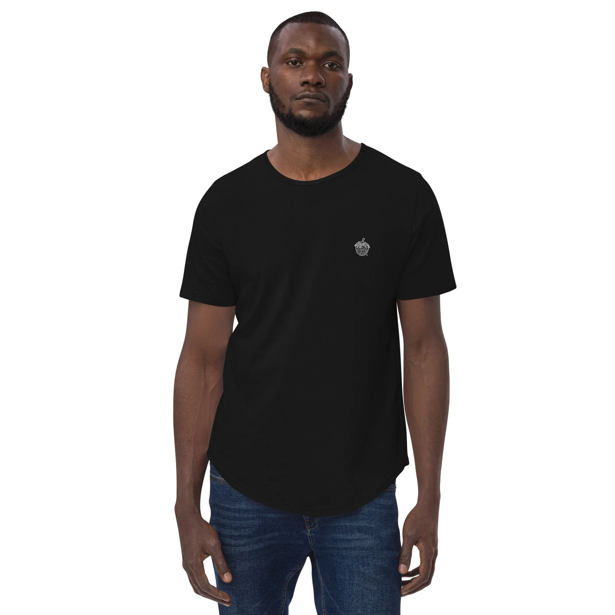 Stitched Berry Men's Curved Hem T-Shirt