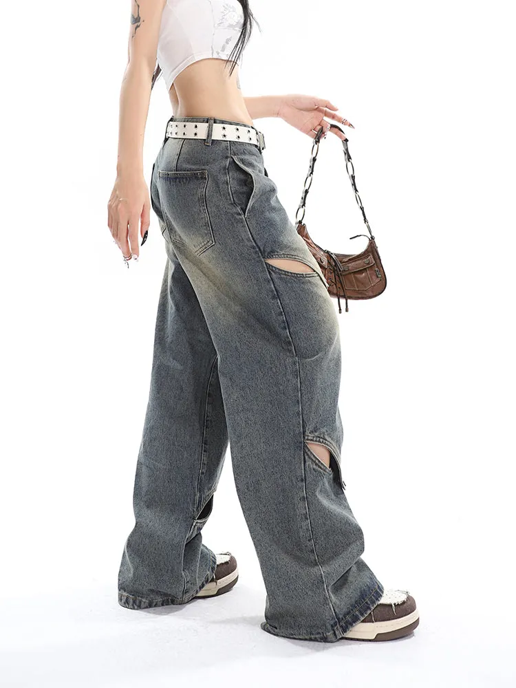 Studded Cutout Jeans