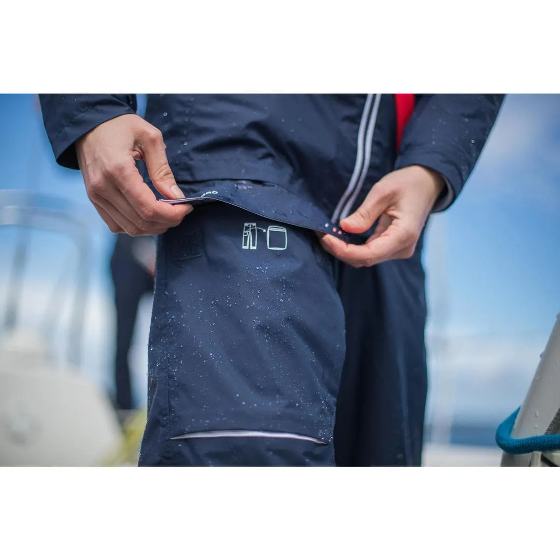 Surpantalon imperméable de voile homme  sailing 100 navy