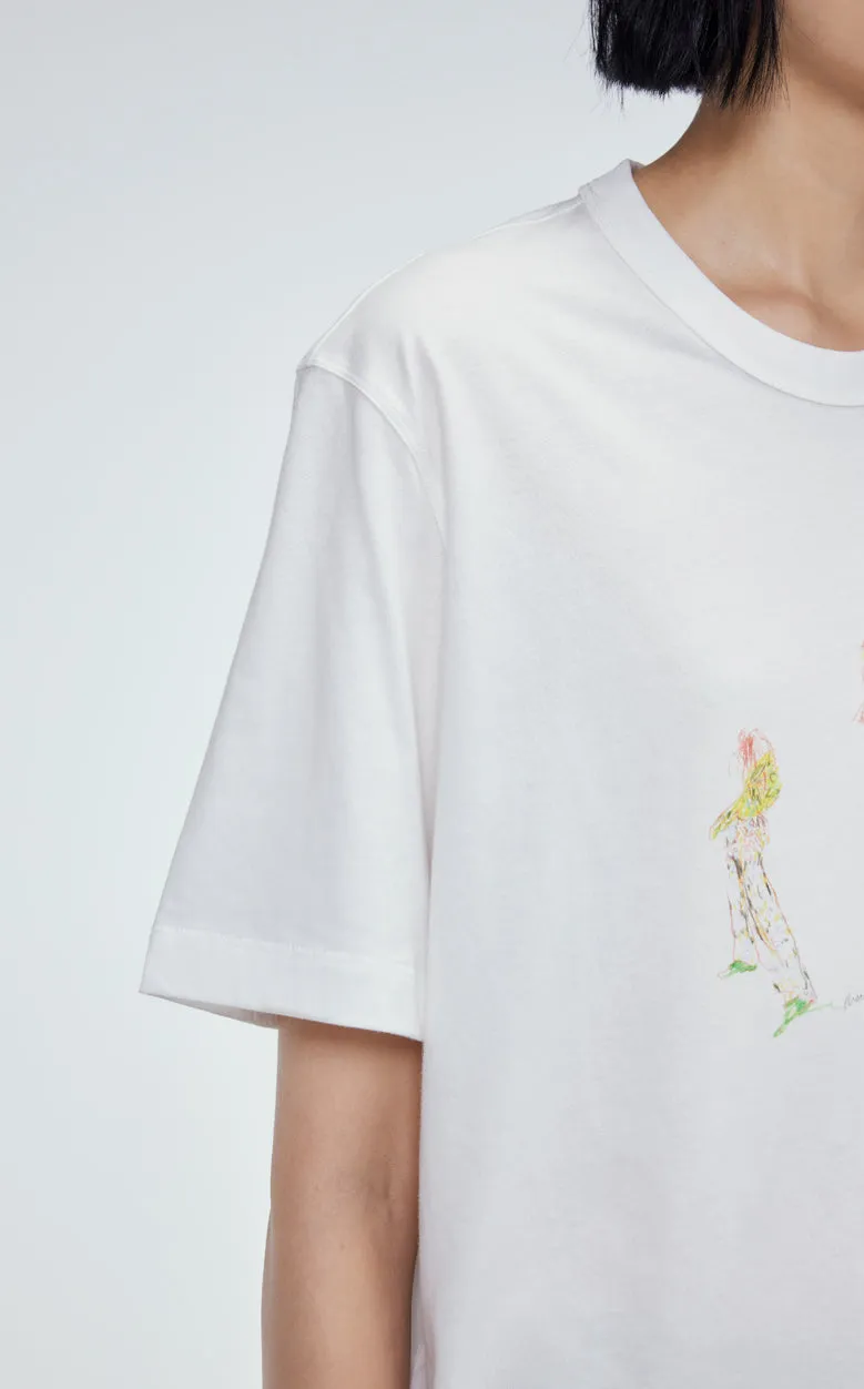 T-shirt / JNBY Funny  Illustration Printed Round Neck T-shirt