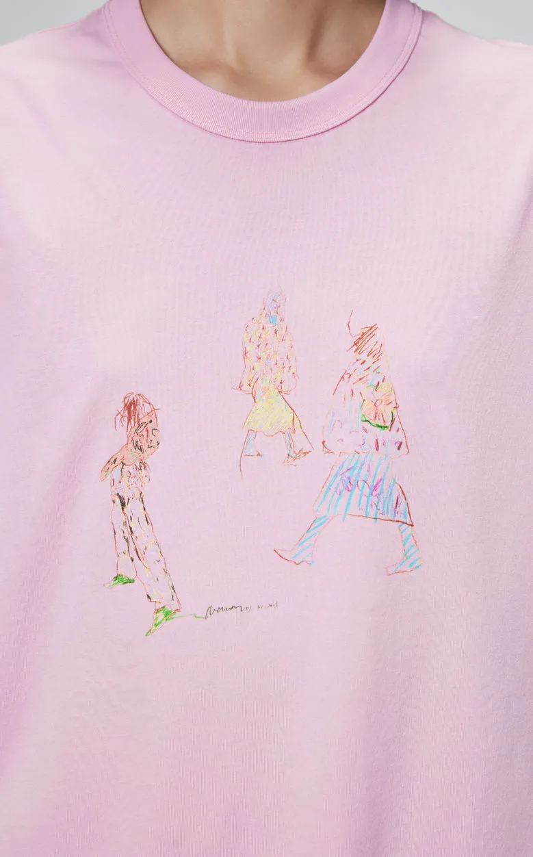 T-shirt / JNBY Funny  Illustration Printed Round Neck T-shirt