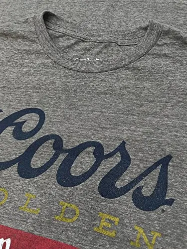 Tee Luv Coors Banquet Beer T-Shirt - Retro Coors Beer Shirt (Large) Royal Snow Heather
