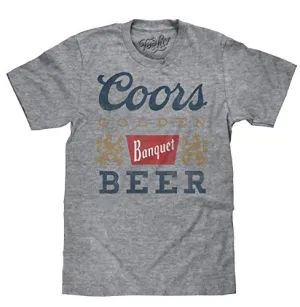 Tee Luv Coors Banquet Beer T-Shirt - Retro Coors Beer Shirt (Large) Royal Snow Heather