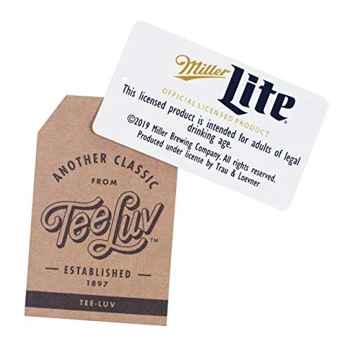 Tee Luv Miller Lite Shirt - Vintage Miller Light Beer Logo T-Shirt (White) (XL)
