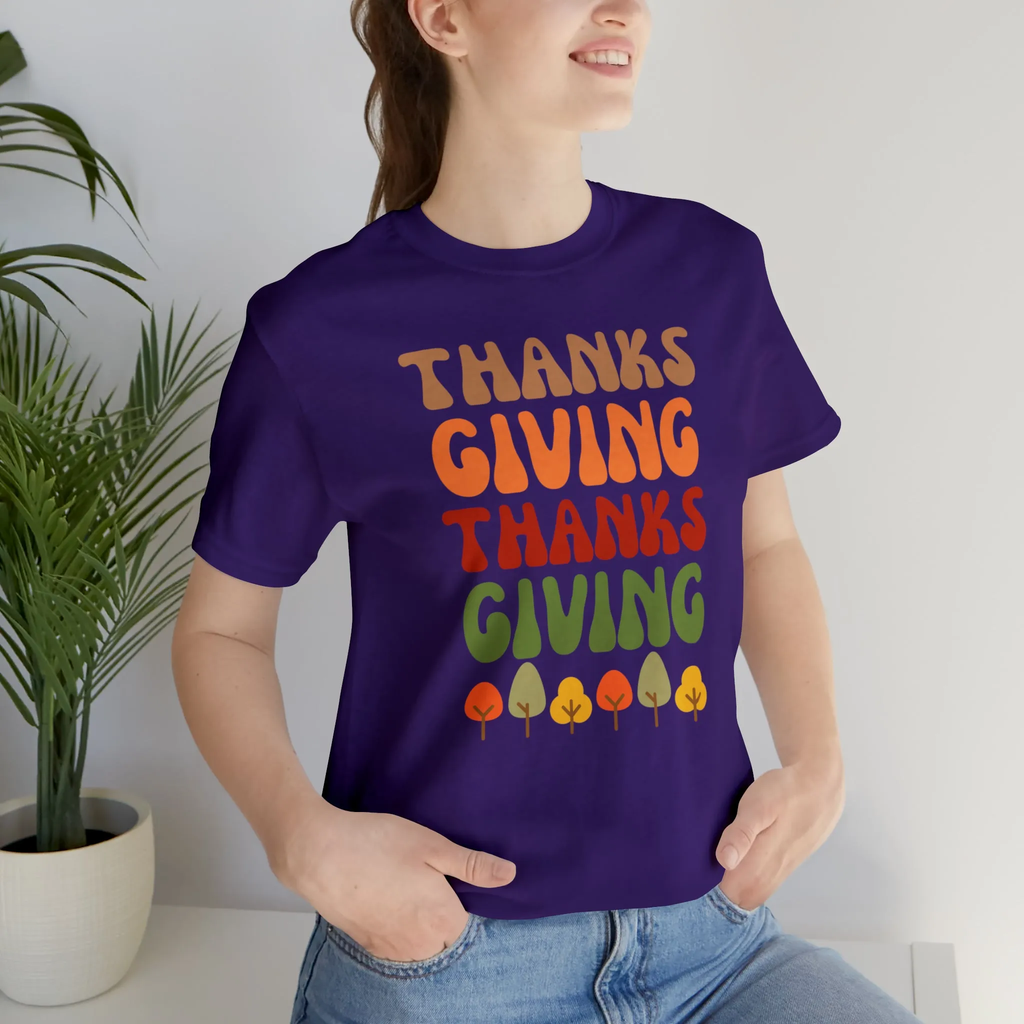 Thanks Giving Thanks Giving T-Shirt | Fall Thanksgiving Tee |  Bella Canvas 3001 Unisex |  Happy Thanksgiving Short Sleeve Tshirt